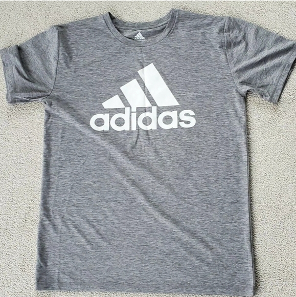 ADIDAS 2-pack Youth Active Tee Athletic Sport T-Shirt Gray & White - Picture 2 of 3